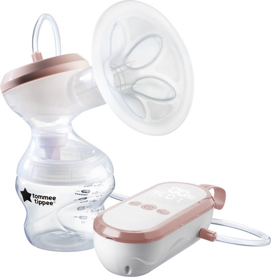 Tommee Tippee Made For Me - enkele elektrische borstkolf - Sterke zuigkracht - Zacht gevoel - Oplaadbaar via USB - Stil - Draagbaar - Express-modi - Inclusief babyfles van Merkloos