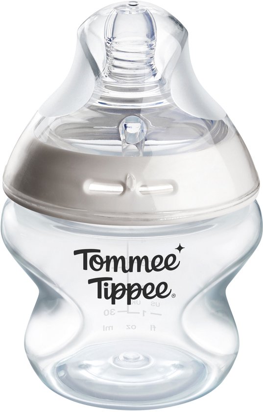 Tommee Tippee Natural Start Babyfles - set van 1 x 150ml baby fles - extra lage toevoersnelheid 0m+
