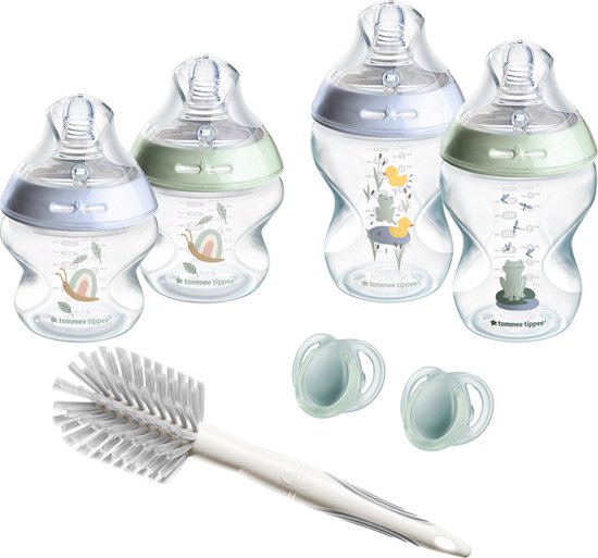 Tommee Tippee Natural Start Babyflessen Startersset - flessen van 150 ml en 260 ml voor pasgeboren baby's 0m+ - blauw van Merkloos