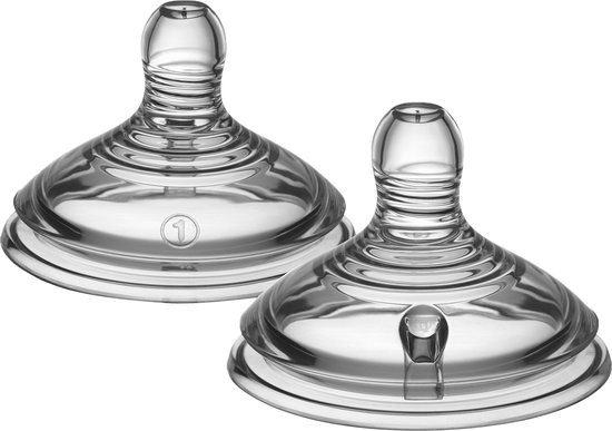 Tommee Tippee Natural Start Flesspenen - Langzaam toevoersnelheid 0m+ - set van 2 van Merkloos