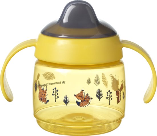 Tommee Tippee Superstar Sippee Speenbeker - Schokbestendig- met Intellivalve - BACSHIELD antibacteriële technologie - Vanaf 4 maanden -190 ml - geel van TOM