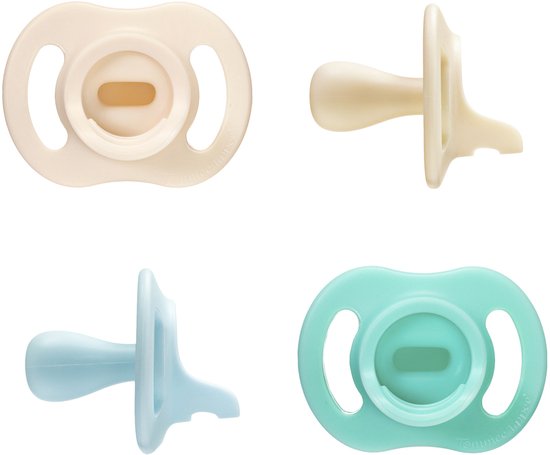 Tommee Tippee Ultra-light StayPut fopspeen - 0-6 maanden - set van 4 - silicone fopspeen uit één stuk - Multikleur van Merkloos