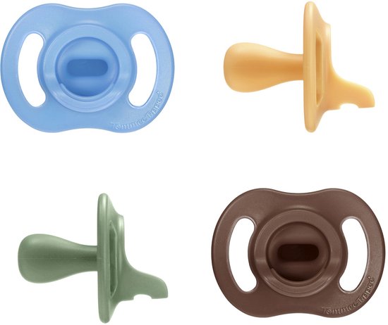 Tommee Tippee Ultra-light StayPut fopspeen - 18-36 maanden - set van 4 - silicone fopspeen uit één stuk - Blauw multi van Merkloos