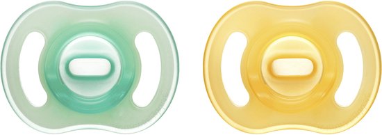Tommee Tippee Ultra-light StayPut Night fopspenen - 0-6 maanden - set van 2 - glow in the dark fopspeen uit één stuk van Merkloos