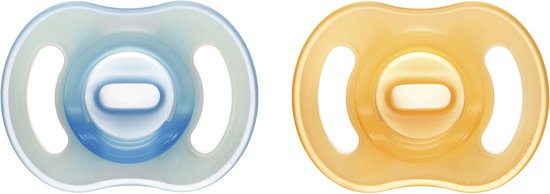 Tommee Tippee Ultra-light StayPut Night fopspenen - 6-18 maanden - set van 2 - glow in the dark fopspeen uit één stuk van Merkloos