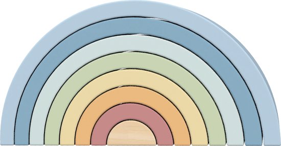 Tooky Toy Houten Regenboog Stapelaar – FSC mixed - Montessori Speelgoed van T