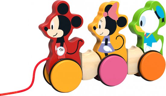 Tooky Toy Mickey Mouse Family Houten Trekfiguur 18 Maanden van T
