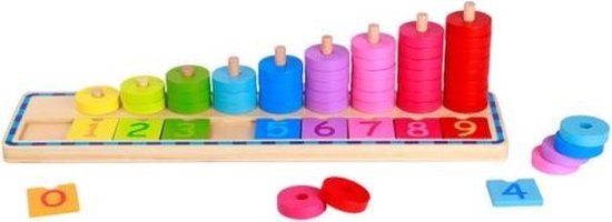 Tooky Toy Stapelspel Regenboog 43 X 12 Cm Hout 56-delig van T