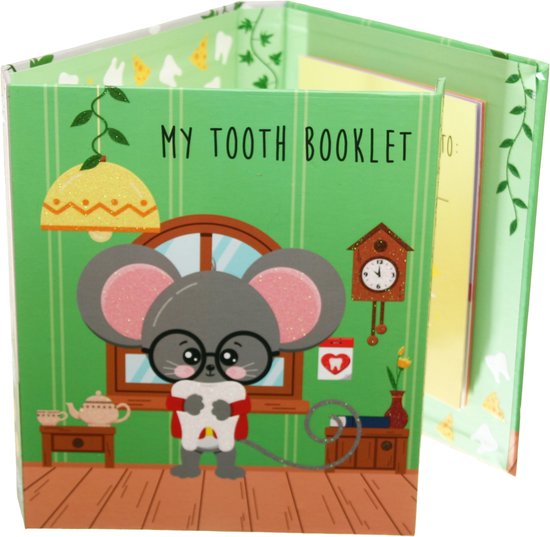 Toothwonders - My Tooth Booklet Toothmouse - English - The Booklet Consists A Handy Holder With Rotating Compartments Where Each Tooth Has Its Own Place - Magnetic Closure To Close The Booklet - Perfect As A Gift! van Merkloos