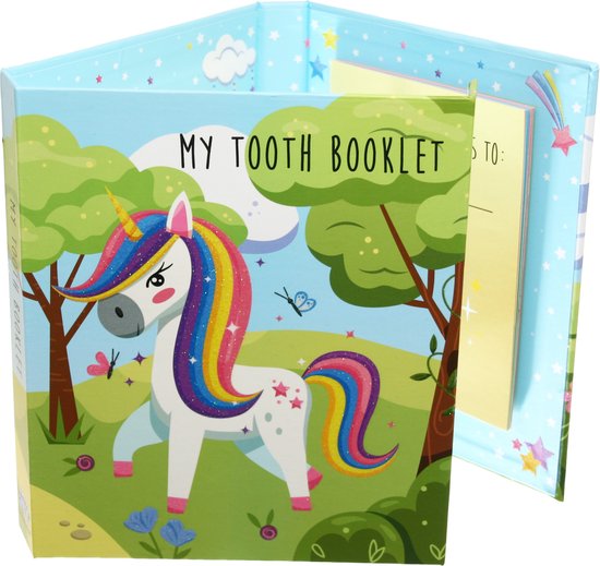 Toothwonders – My Tooth Booklet Unicorn - English - The Booklet Consists A Handy Holder With Rotating Compartments Where Each Tooth Has Its Own Place - Magnetic Closure To Close The Booklet - Perfect As A Gift! van Toothwonders