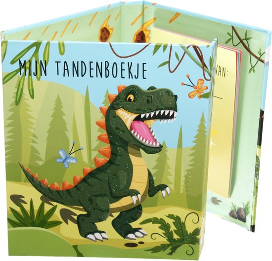 Toothwonders - Tandenboekje Dino - Het Boekje Bestaat Uit Een Handige Houder Met Draaibare Vakjes Waarin Elke Tand Zijn Eigen Plekje Heeft - Magnetische Sluiting Om Het Boekje Te Sluiten - Perfect Als Cadeau! van Toothwonders