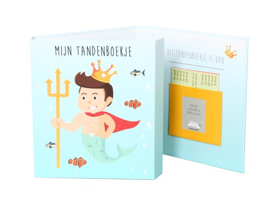 Toothwonders - Tandenboekje Neptunes - Het Boekje Bestaat Uit Een Handige Houder Met Draaibare Vakjes Waarin Elke Tand Zijn Eigen Plekje Heeft - Magnetische Sluiting Om Het Boekje Te Sluiten - Perfect Als Cadeau! van Merkloos