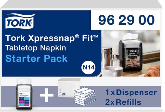 Tork Xpressnap 962900 Fit Tabletop Napkin N14 Servet dispenser Starter Pack (962900) van T