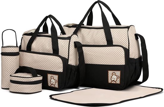 Totes 5 stks Baby luier veranderende multifunctionele luier Messenger ziekenhuis moederschap polyester tas van T