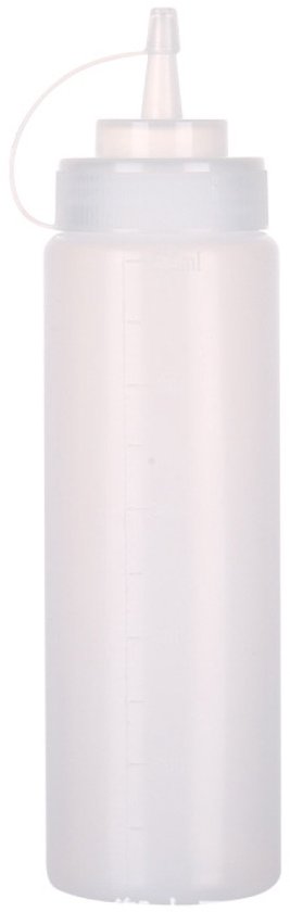 TOVBMUP Verpakking van 4 - Sausflessen - 500ml knijpflessen - 16 oz maatflessen met doppen - Spuitflessen, 500ml knijpflessen - Geschikt voor kruiden, ketchup, mosterd, mayonaise, olijfolie, transparante verf van Merkloos