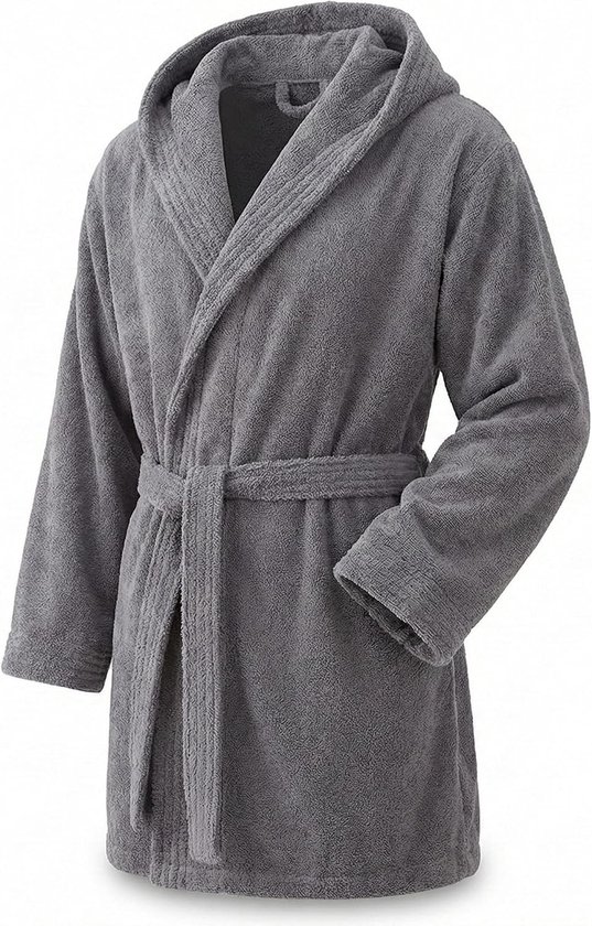 Towel Elegante badjas voor dames en heren, 100% katoen, 500 g/m², met capuchon of zonder capuchon, zacht en absorberend voor douche, spa en zwembad