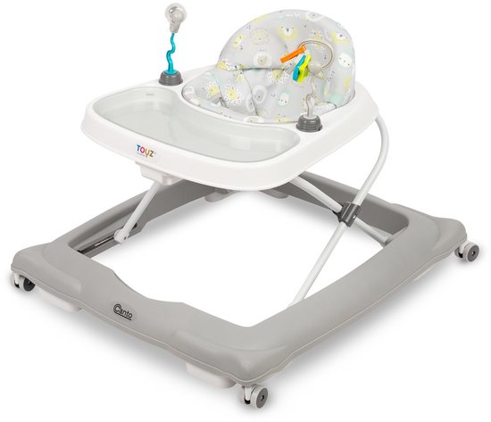 Toyz Canto Serie - Loopstoel - Grijze Kleur - Comfortabel en Veilig - Volledig Draaibare Wielen