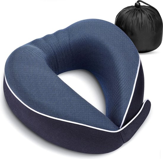 Traagschuim nekkussen - voor slapen & nekpijn - verwijderbare hoes - reisaccessoires & slaaprust van T