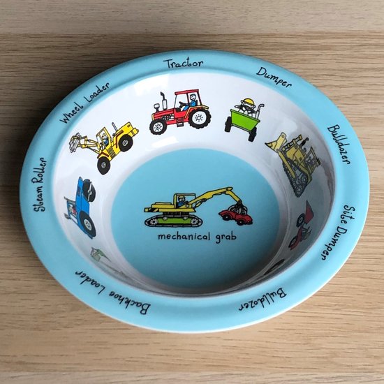 Tractor Werkvoertuigen kinder melamine kom / schaal - Tyrrell Katz van T