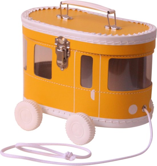 Tram speelkoffertje oker van T
