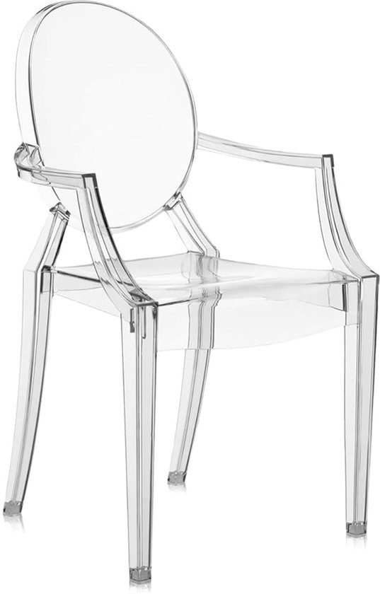 Transparante stoel - modern design - ergonomisch - 1 stuk - polycarbonaat van Merkloos