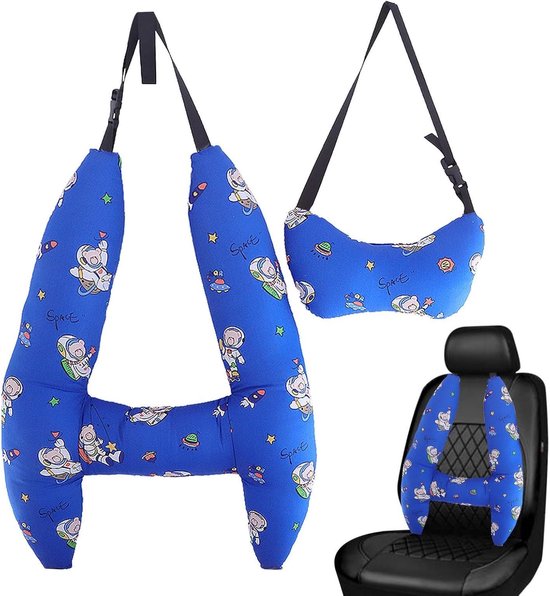 Travel Pillow for Kids in Car, H Shape Car Seat Belt, Travel Pillow for Car, Travel Neck Support, Travel Pillow Set, Neck Pillow for Sleep Travel, Long Travel Pillow