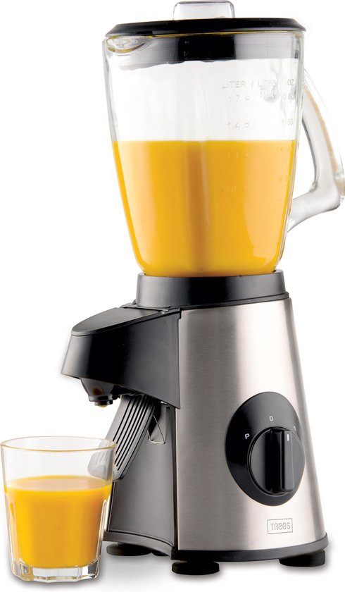 Trebs Blender - 500W en 1,7L kan - 3 snelheden - Smoothies soepen sauzen en meer - 99327 - Zwart van Trebs