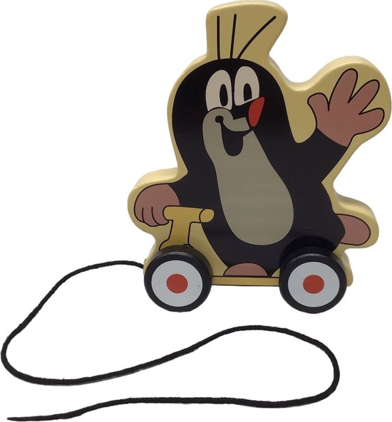 trekfiguur de kleine Mol op wielen 19cm little mole speelfiguur van T