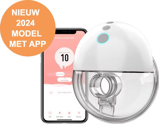 Trend Goods - Handsfree Borstkolf - Kolf - Elektrische Borstkolf - Borstvoeding - Draadloze Borstkolf - Bestuurbaar met App - Incl. Moedermelk bewaarzakjes, Reistas, Borstschildverkleiners - BPA vrij van T