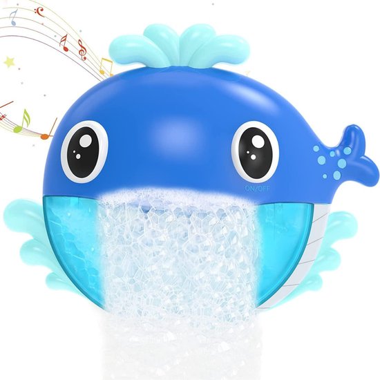 Trendmix Bubble Whale Bad Speelgoed – Muzikale Walvis met Zeepbellen en 12 Liedjes – Bubbels Bad Speeltje Baby & Peuter – Blauw van Merkloos