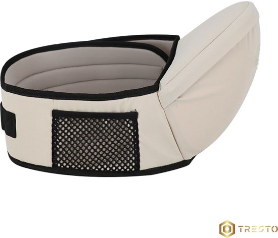 TRESTO - Luxe Heupdrager - Baby En Peuter Heupzitje - Comfortabel - Draagzak - Beige - Heupdrager - vakantie - zomervakantie