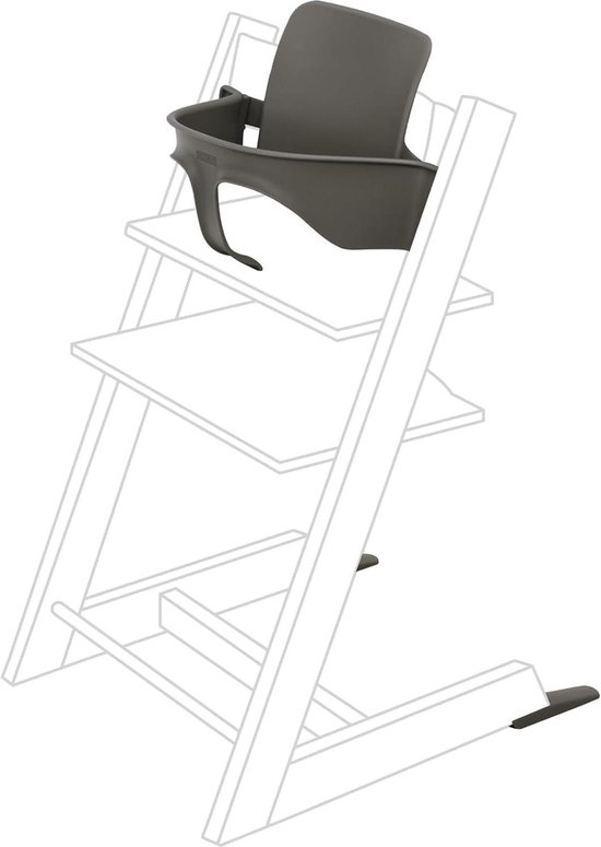 Tripp Trapp Baby Set Stokke Hazy Grey - Verander kinderstoel - Afneembare zitting 6-36 maanden - Compatibel met modellen na mei 2006 van T