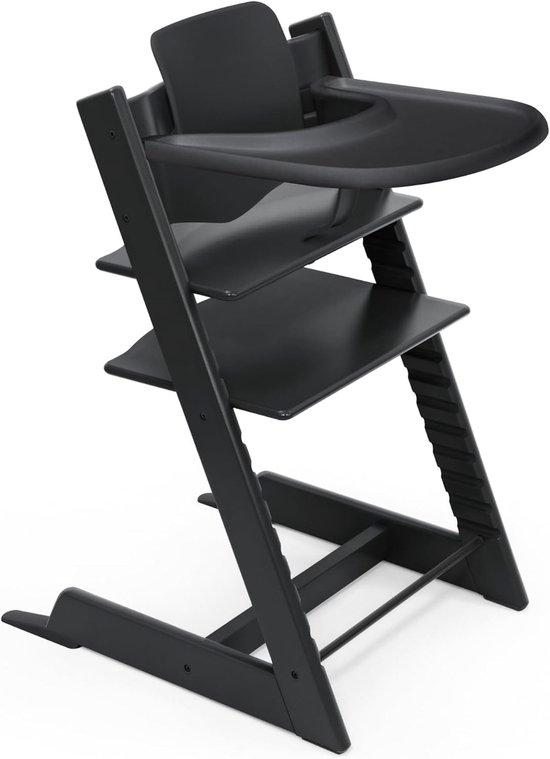 Tripp Trapp® High Chair Bundle Chair + Baby Set + Tray Black van Stokke