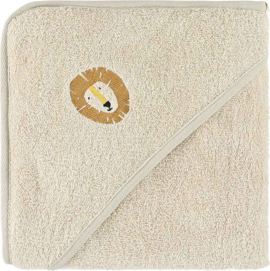 Trixie Aura Lion badcape – 75x75 cm – biologisch katoen – geschikt voor baby's van Merkloos