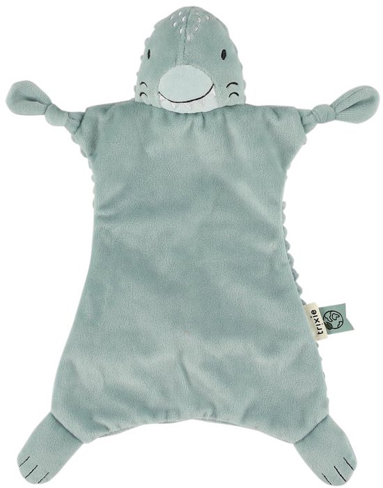 Trixie Baby Knuffeldoekje Mr. Shark – 0m+ – Met fopspeenlus – Gerecycleerde stof van Trixie
