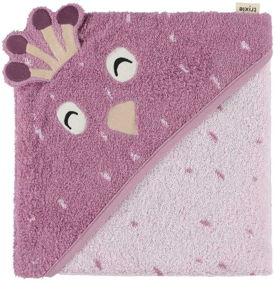 Trixie badcape baby 75x75cm Mrs. Peacock - zachte babyhanddoek.