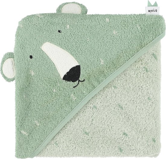 Trixie Badcape - Mr. Polar Bear - 75x75cm - 100% Biologisch Katoen - Hooded Towel - Handig formaat van Trixie