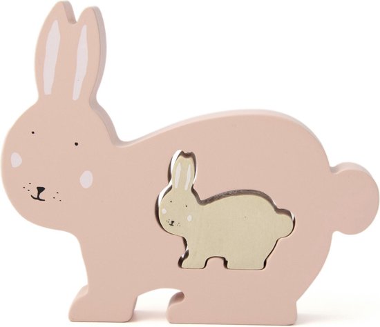 Trixie Houten babypuzzel - Mrs. Rabbit van Trixie