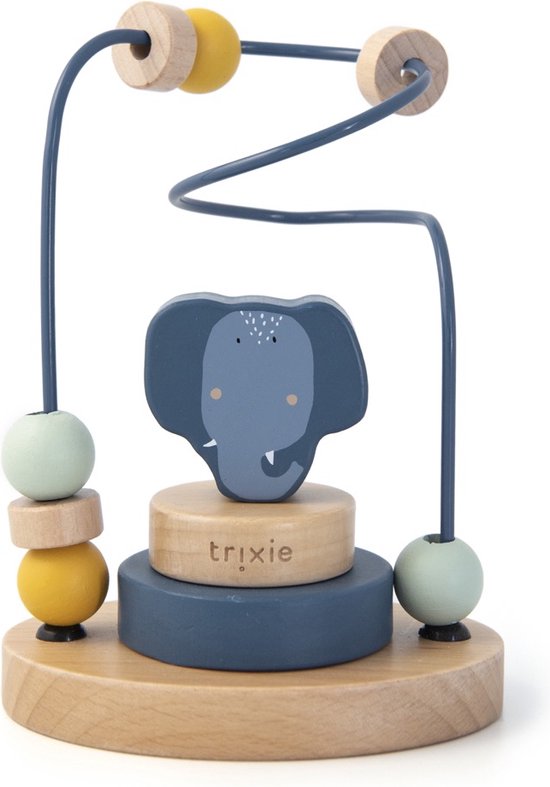 Trixie - Houten Kralenframe - Baby Activity Toys - Mrs Elephant van Trixie
