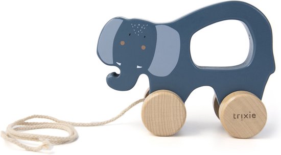 Trixie - Houten trekspeeltje - Houten speelgoed - Mrs Elephant van Trixie