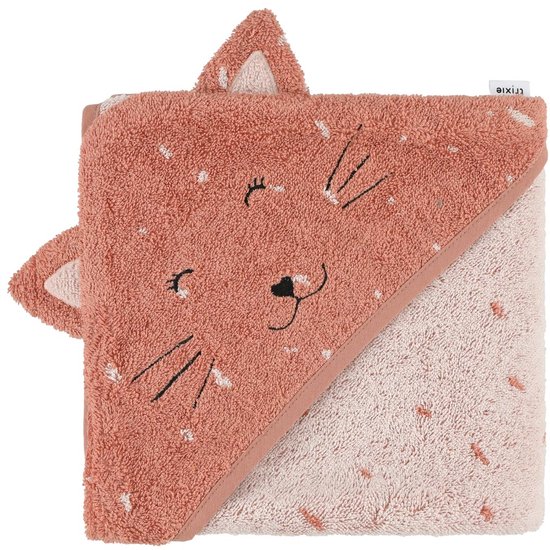 Trixie Kapdoek – Mrs. Cat – 75x75 cm – Biologisch katoen - Roze van Merkloos
