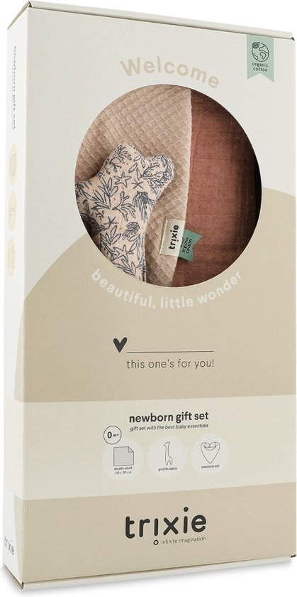 Trixie Newborn geschenkdoos M - Lovely Leaves van Trixie