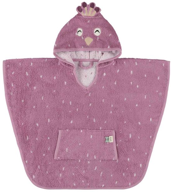 Trixie - Poncho - Mrs. Peacock - Paars - Strand - Bad - 24 maanden + van Merkloos