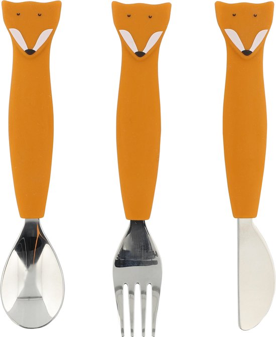Trixie Silicone cutlery set 3-pack - Mr. Fox van Trixie