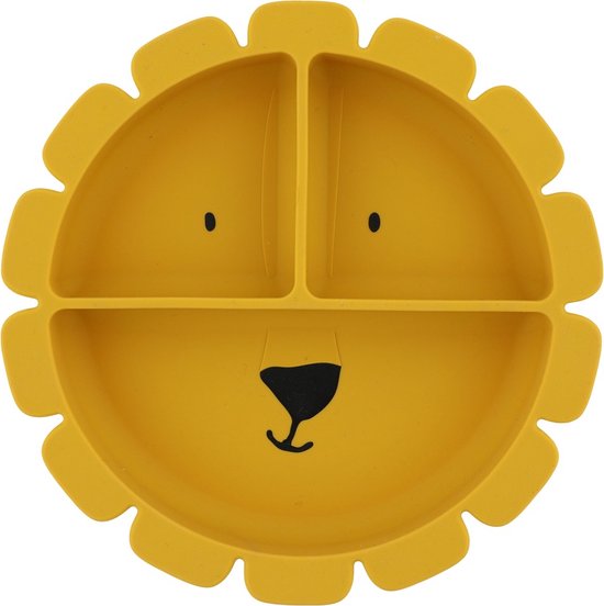 Trixie Siliconen met Zuignap Bord Mr. Lion - Kinderservies - 100% Food Grade silicone -Vaatwas en Microgolf bestendig - Leeuw van Trixie