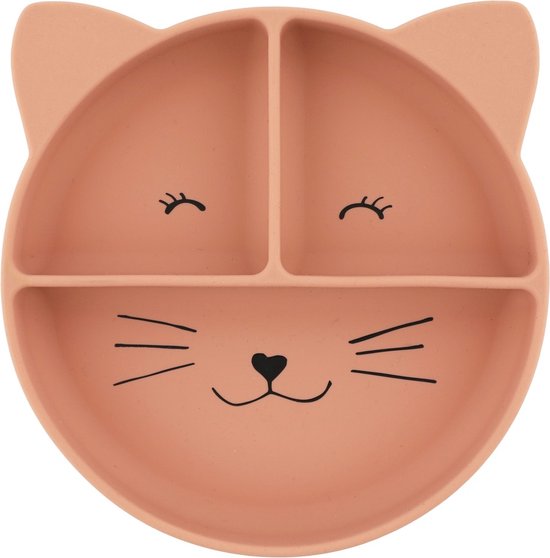 Trixie Siliconen met Zuignap Bord Mrs. Cat - Kinderservies - 100% Food Grade silicone -Vaatwas en Microgolf bestendig - Kat van Trixie