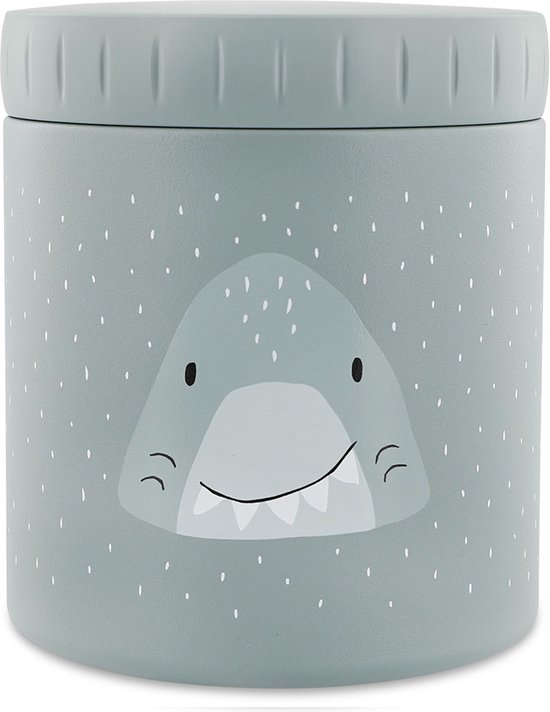 Trixie Thermos container - Mr. Shark - Thermo lunchpot voor kinderen - 500 ML - RVS Lunchbox - Grijs van Trixie