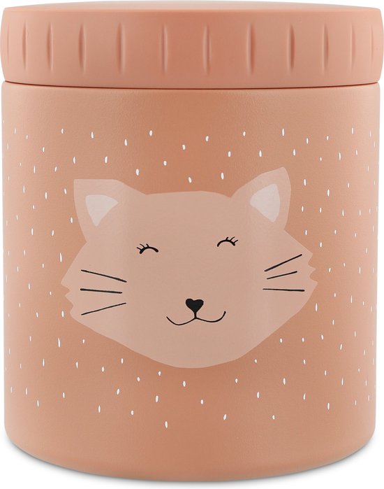 Trixie Thermos container - Mrs. Cat - Thermo lunchpot voor kinderen - 500 ML - RVS Lunchbox - Roze van Trixie