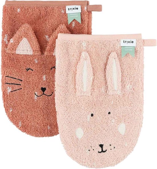 Trixie WASHCLOTHS 2-PACK | MRS. CAT - MRS. RABBIT van Trixie