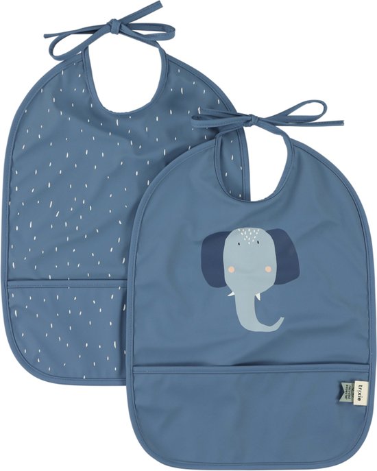 Trixie Waterdicht slabbetje 2-pack - Mevrouw Olifant van Trixie